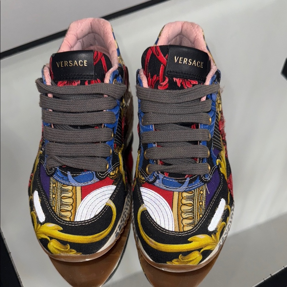Versace Vibrant Patterned Sneakers - image 1